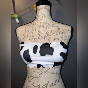 Cow print bathing suit